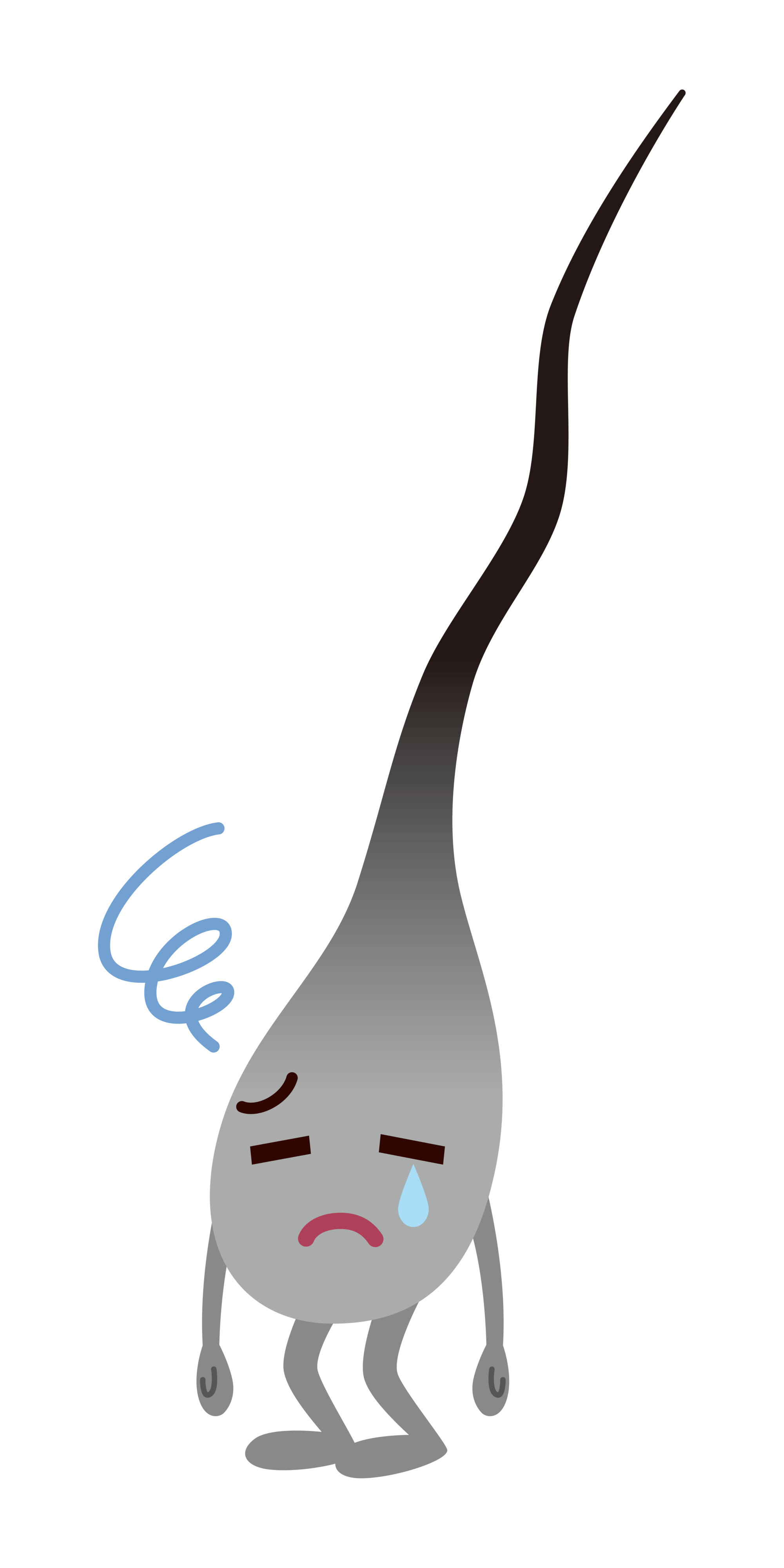 治療前の髪のイメージイラスト